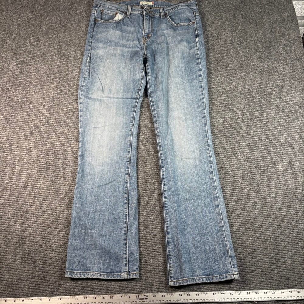 Levi's 515 Boot Cut Jeans Women 10 Long Blue Excellent Stretch Denim Mid Rise